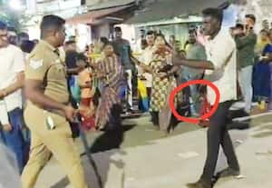  கத்தியால் குத்த முயன்றவரிடம் பெல்ட்டை சுழற்றி தப்பிய ஏட்டு