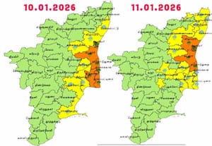 ஜனவரி 11ல் 14 மாவட்டங்களுக்கு மழை எச்சரிக்கை