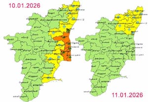 நாளை 4 மாவட்டங்களுக்கு ஆரஞ்சு அலெர்ட்; 10 மாவட்டங்களுக்கு மஞ்சள் அலெர்ட்