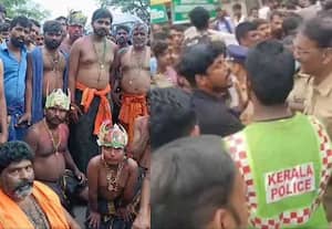  அய்யப்ப பக்தர்கள் வாகனங்கள் தடுக்கப்பட்டதால் போராட்டம்