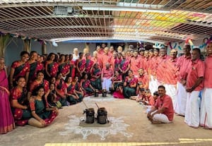 நெற்குப்பை பாரம்பரிய வீட்டில் பொங்கல் விழா; 27 குடும்பங்கள்  பங்கேற்பு