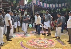  பொங்கல் விழாவில் உறி அடித்த காரமடை போலீஸ்