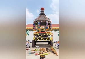  5 டன் எடையில் கரும்பு தேர் விவசாயி பொங்கல் கொண்டாட்டம்