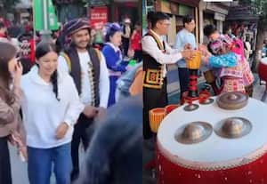 இந்தியரை கொண்டாடிய சீன பழங்குடியினர்: வீடியோ வைரல்