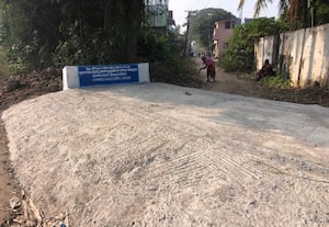  சூணாம்பேடு பஜார் பகுதியில் புதிய சிறுபாலம் அமைப்பு