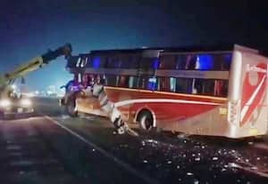  ஆம்னி பஸ் விபத்து: சிறைக்காவலர் பலி 6 பேர் படுகாயம்