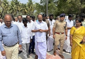  கீழடி திறந்தவெளி அருங்காட்சியகம் அமைச்சர் பெரியகருப்பன் ஆய்வு