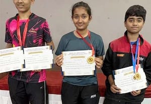  டேபிள் டென்னிஸ் போட்டியில் அசத்திய வீரர் - வீராங்கனையர்