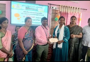  நுழைவு தேர்வில் வெற்றி பெற்று வெளிநாடு செல்லும் மாணவிக்கு பாராட்டு