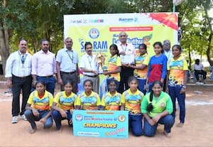  'சாய்ராம்' கோப்பை கைப்பந்து போட்டி அகத்தியா மெட்ரிக் பள்ளி 'சாம்பியன்'