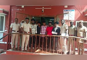  ரவுடி கொலை வழக்கில் 6 பேர் கைது தப்பிக்க முயன்ற நபருக்கு 'மாவு கட்டு'