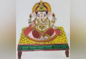  ஓவியத்தில் அசத்தும் அரசுப்பள்ளி மாணவர்