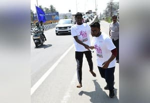  போதை ஒழிப்பு விழிப்புணர்வு ரோட்டரி சார்பில் தொடர் ஓட்டம்