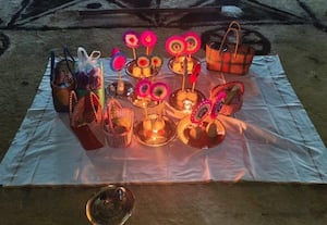  பாரம்பரிய முறையில் தேர்க்கோலம்