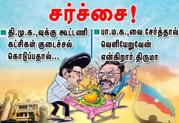 திமுகவுக்கு கூட்டணி கட்சிகள் குடைச்சல் கொடுப்பதால் சர்ச்சை