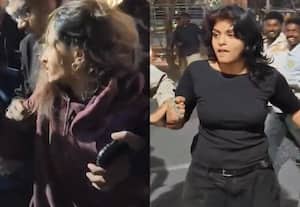 போதையில் இளம்பெண்கள் நடுரோட்டில் ரகளை