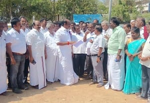  ரிஷிவந்தியத்தில் புதிய பி.டி.ஓ., அலுவலகத்திற்கு தேர்வு செய்யப்பட்ட இடம்: எம்.எல்.ஏ., ஆய்வு