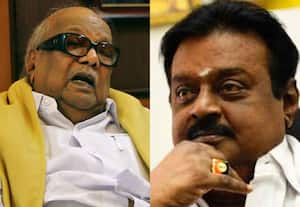 ஊழல் குற்றச்சாட்டில் தப்பிக்க காங்கிரசுடன் கூட்டணி சேர்ந்த கருணாநிதி : விஜயகாந்த் பேசிய வீடியோ வைரல்