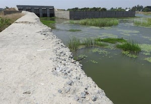 ரூ.8 கோடியில் கட்டிய வௌ்ள தடுப்புச்சுவர்.. ﻿ சின்னாபின்னம்  பொன்னேரி ஆரணி ஆற்றில் தான் இந்த கூத்து