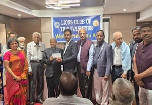  திருவான்மியூர் அரிமா சங்கம் ரூ.1 லட்சம் நலத்திட்ட உதவி