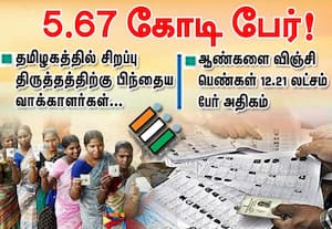 சிறப்பு சீர்திருத்தம் முடிந்த பின் தமிழக வாக்காளர் 5.67 கோடி பேர்!