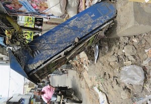  சாய்ந்த நிலையில் டெலிபோன் பில்லர் காஞ்சியில் விபத்து அபாயம்