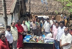  தீ விபத்தில் பாதித்த குடும்பத்தினருக்கு உதவி