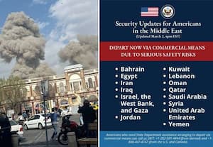 இஸ்ரேல், சவுதி, கத்தார் உள்ளிட்ட 14 நாடுகளில் வசிக்கும் அமெரிக்கர்கள் வெளியேற அறிவுறுத்தல்