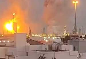  பஹ்ரைன் எண்ணெய் சுத்திகரிப்பு நிலைய ம் மீது ஈரான் ஏவுகணை தாக்குதல்