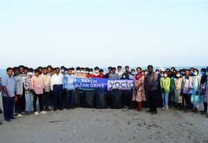  கடற்கரையை துாய்மைப்படுத்தும் பணி