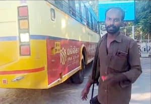  மயங்கிய அரசு பஸ் கண்டக்டர் மருத்துவமனைக்கு 'பறந்த' டிரைவர்