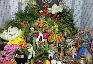  மாசானியம்மன் கோவிலில் அம்மனுக்கு காய்கறி அலங்காரம்