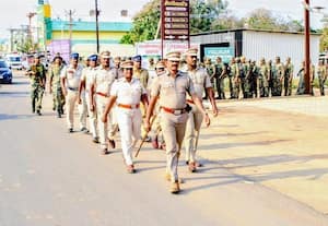  நெய்வேலி தொகுதியில் கொடி அணிவகுப்பு 