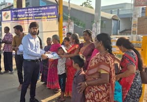  100 சதவீத ஓட்டுப்பதிவே இலக்கு வாக்காளருக்கு  விழிப்புணர்வு