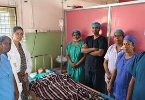  4 கிலோ கருப்பை கட்டி அகற்றம்