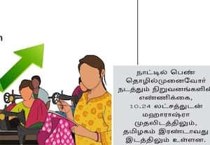  தமிழக பெண் தொழில்முனைவோர் எண்ணிக்கை 9 லட்சமாக அதிகரிப்பு 