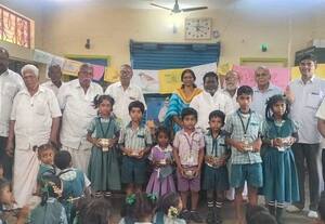  சங்கராபுரம் வள்ளலார் பள்ளியில் நுாறு சதவீத ஓட்டுப்பதிவு விழிப்புணர்வு