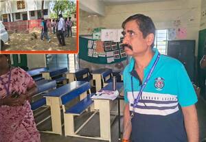 ரோட்டி்ல் ஆக்கிரமிப்பு; தேர்தல் பார்வையாளர் கோபம்