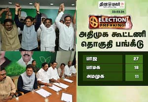 அதிமுக கூட்டணியில் தொகுதி பங்கீடு: பாஜ -27, அமமுக -11, பாமக -18  தொகுதிகளில் போட்டி