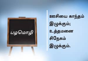  பழமொழி   ஊசியை காந்தம் இழுக்கும்; உத்தமனை சிநேகம் இழுக்கும்.