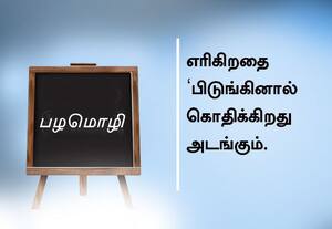  பழமொழி:  எரிகிறதை பிடுங்கினால் கொதிக்கிறது அடங்கும். 