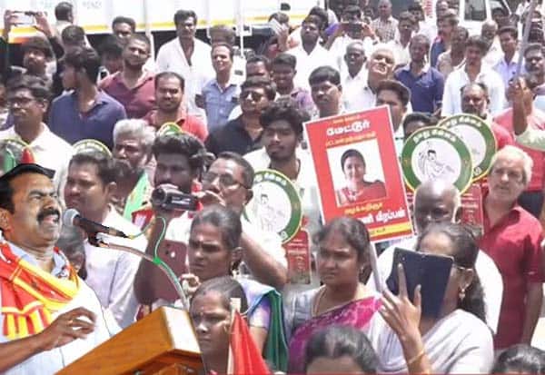 தேர்தல் பிரசாரத்தில் கதைசொல்லி இலவசத்தை விமர்சித்த சீமான்!