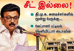 தி.மு.க.,அமைச்சர்கள்  3 பேருக்கு 'கல்தா!' :  வேட்பாளர்பட்டியலை வெளியிட்டார் ஸ்டாலின்