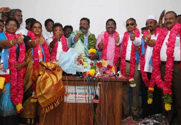  வி.சி.க., வேட்பாளர்கள் அறிமுக கூட்டம்; எம்.எல்.ஏ.,க்கள், நிர்வாகிகள் புறக்கணிப்பு