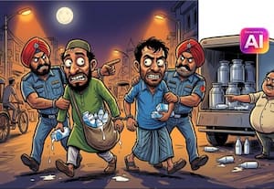  பால் திருடும் கும்பலில் இருவர் பிடிபட்டனர்