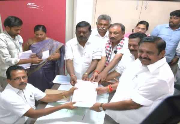 கடைசி நாளில் களைகட்டியது;  இபிஎஸ், நயினார் உள்ளிட்டோர் வேட்புமனு தாக்கல்