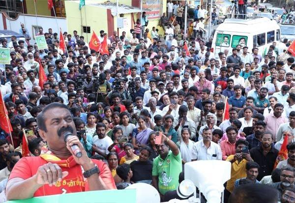  உலக வரலாற்றிலேயே கிடையாது: நாதக தோல்வி குறித்து பிரசாரத்தில் சீமான் பேச்சு