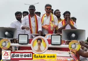 விஜய் பொம்மையுடன் பிரசாரம்; த.வெ.க., வேட்பாளர் புது உத்தி