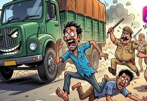  -தப்பி ஓடிய கைதி லாரி மோதி 'சீரியஸ்' 2 எஸ்.ஐ., உட்பட 4 போலீஸ் சஸ்பெண்ட்