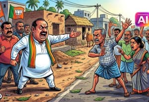  நடு ரோட்டில் பிரசாரம் வேட்பாளருடன் தகராறு